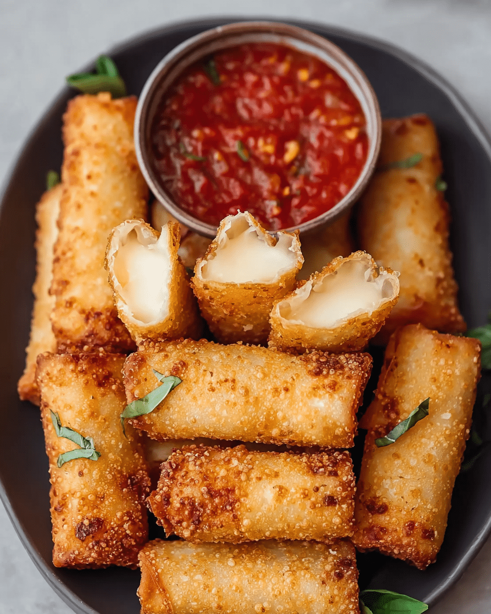 Wonton Mozzarella Sticks