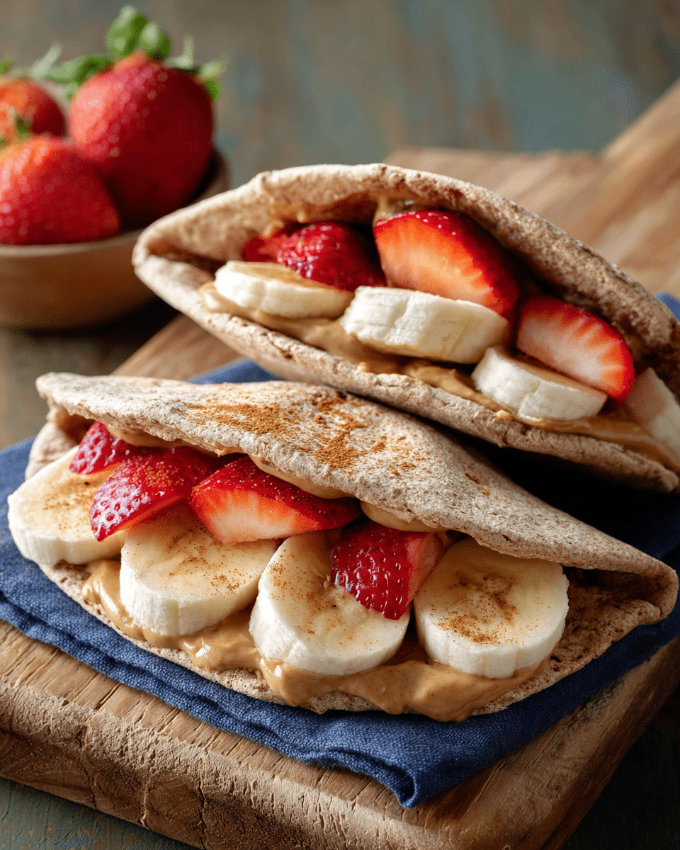 Fruity Peanut Butter Pitas