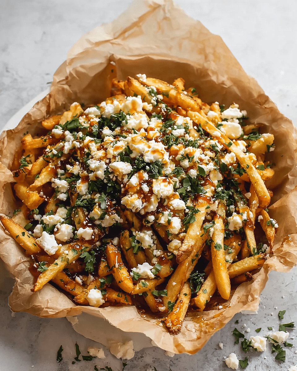 Hot Honey Feta Fries