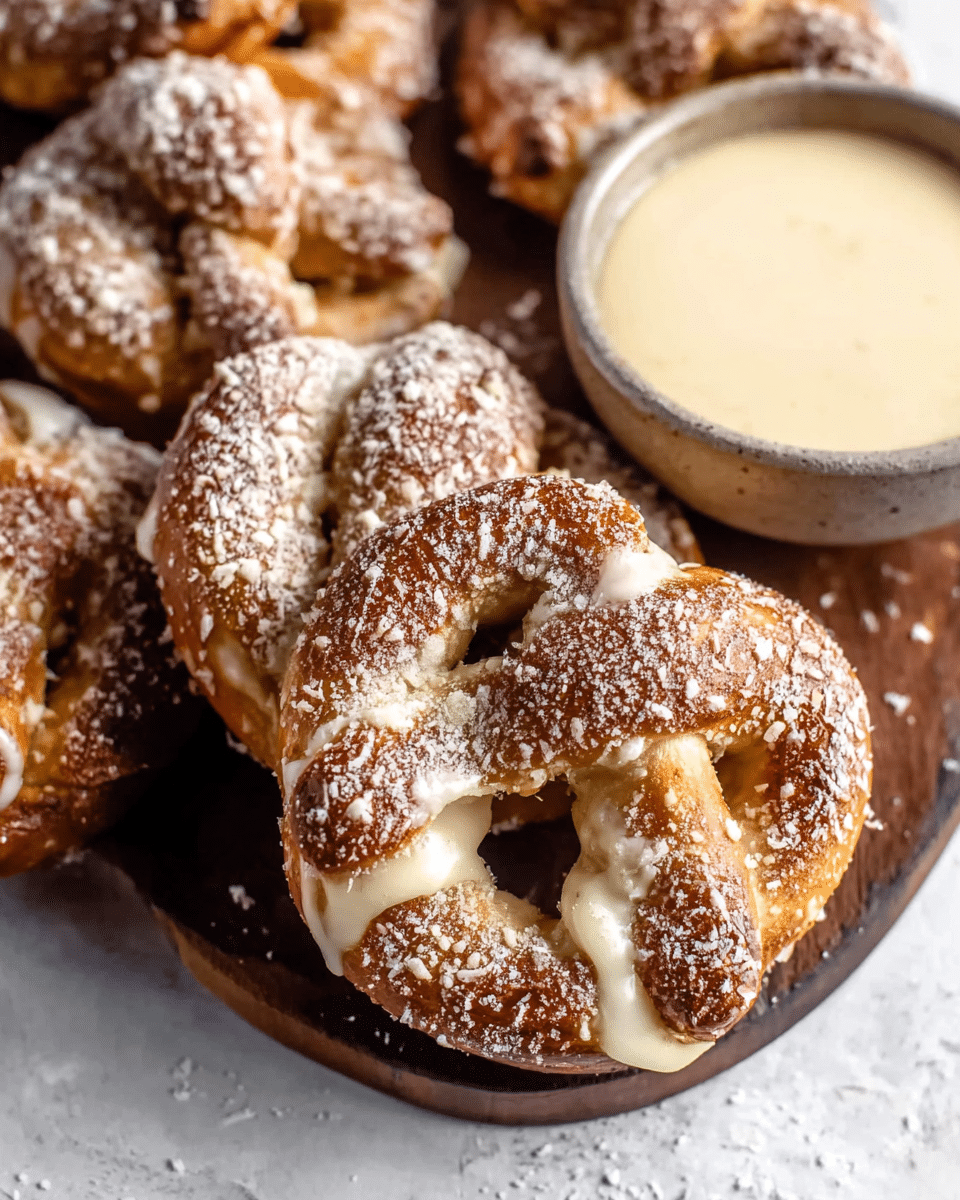 Soft Pretzels with Parmesan and Hard Cider Cheese