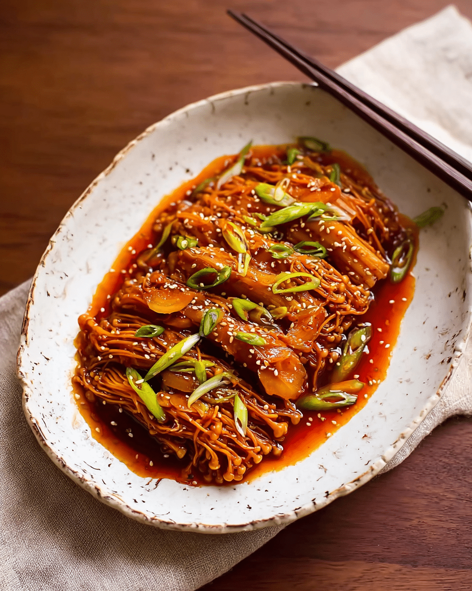 Spicy Enoki Mushrooms