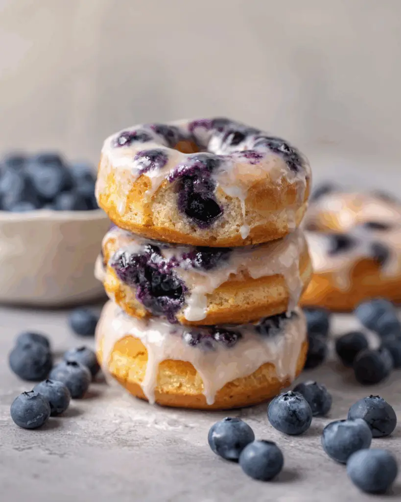 Baked Blueberry Donuts