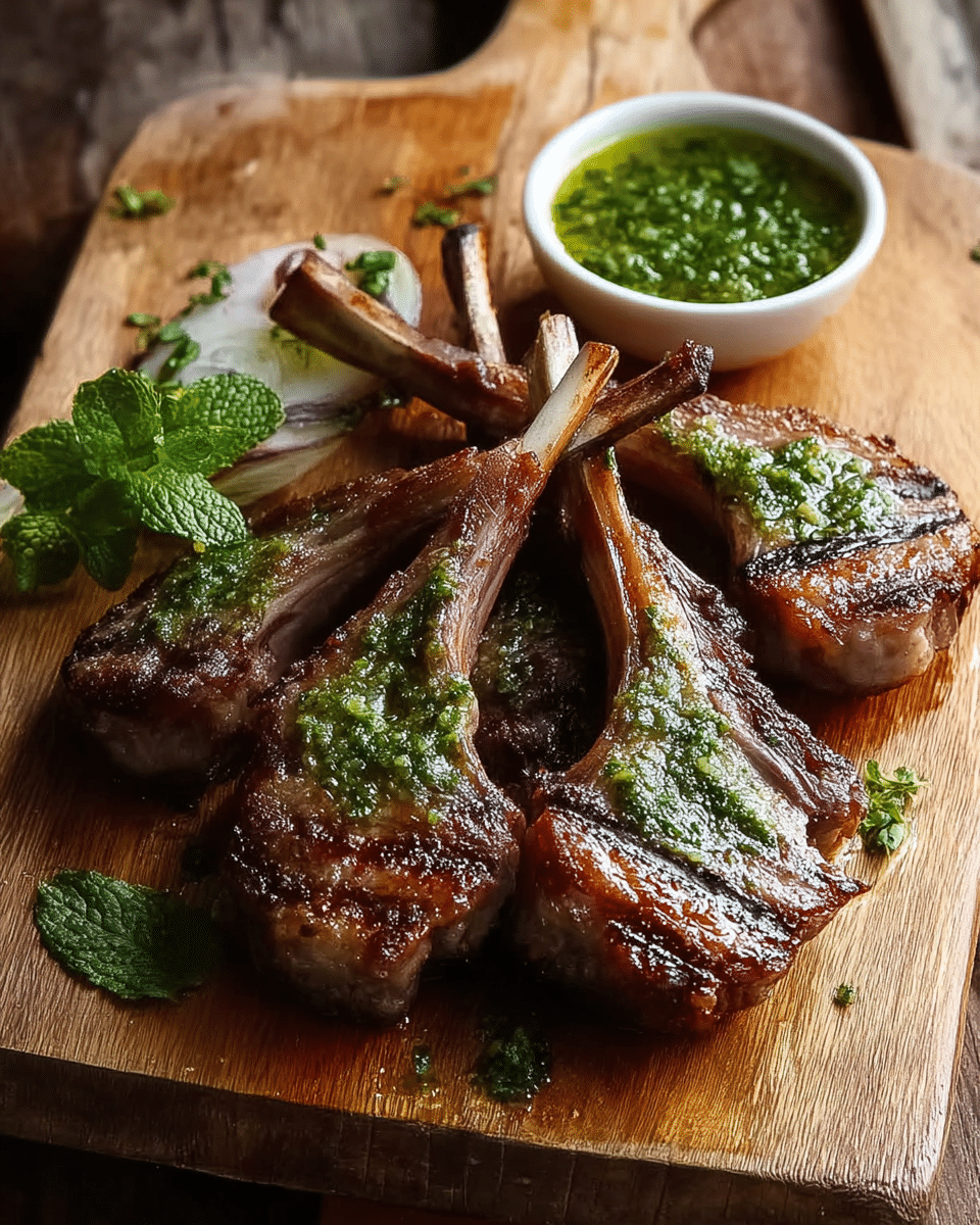Grilled Lamb Chops With Mint Sauce
