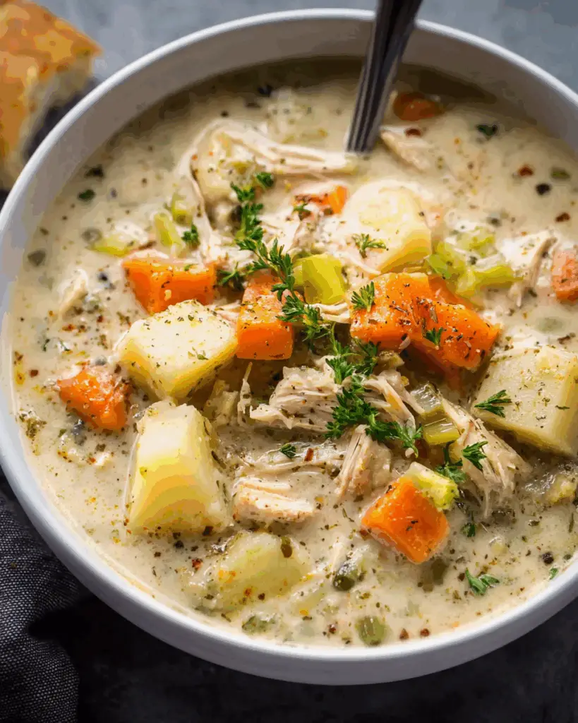 Crockpot Chicken Pot Pie Soup