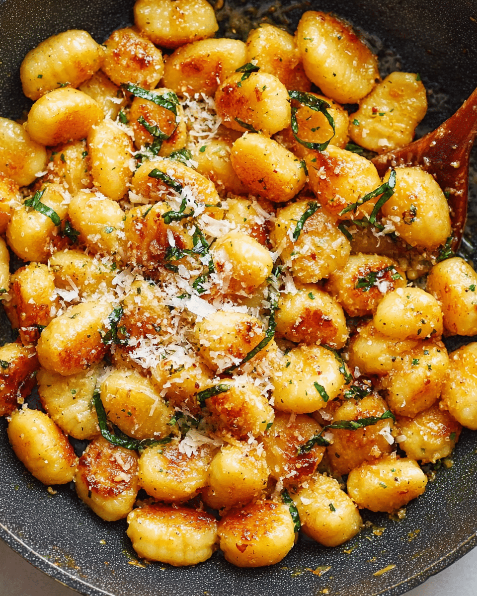 Fried Butter Gnocchi with Garlic & Parmesan