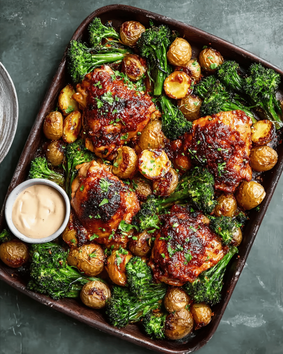 Honey Harissa Chicken Sheet Pan