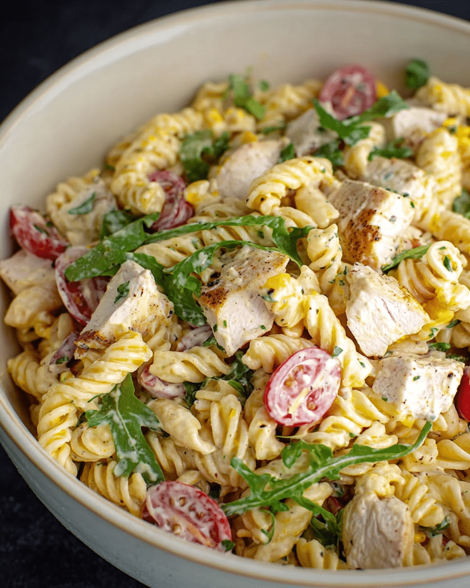 Honey Mustard Chicken Pasta Salad