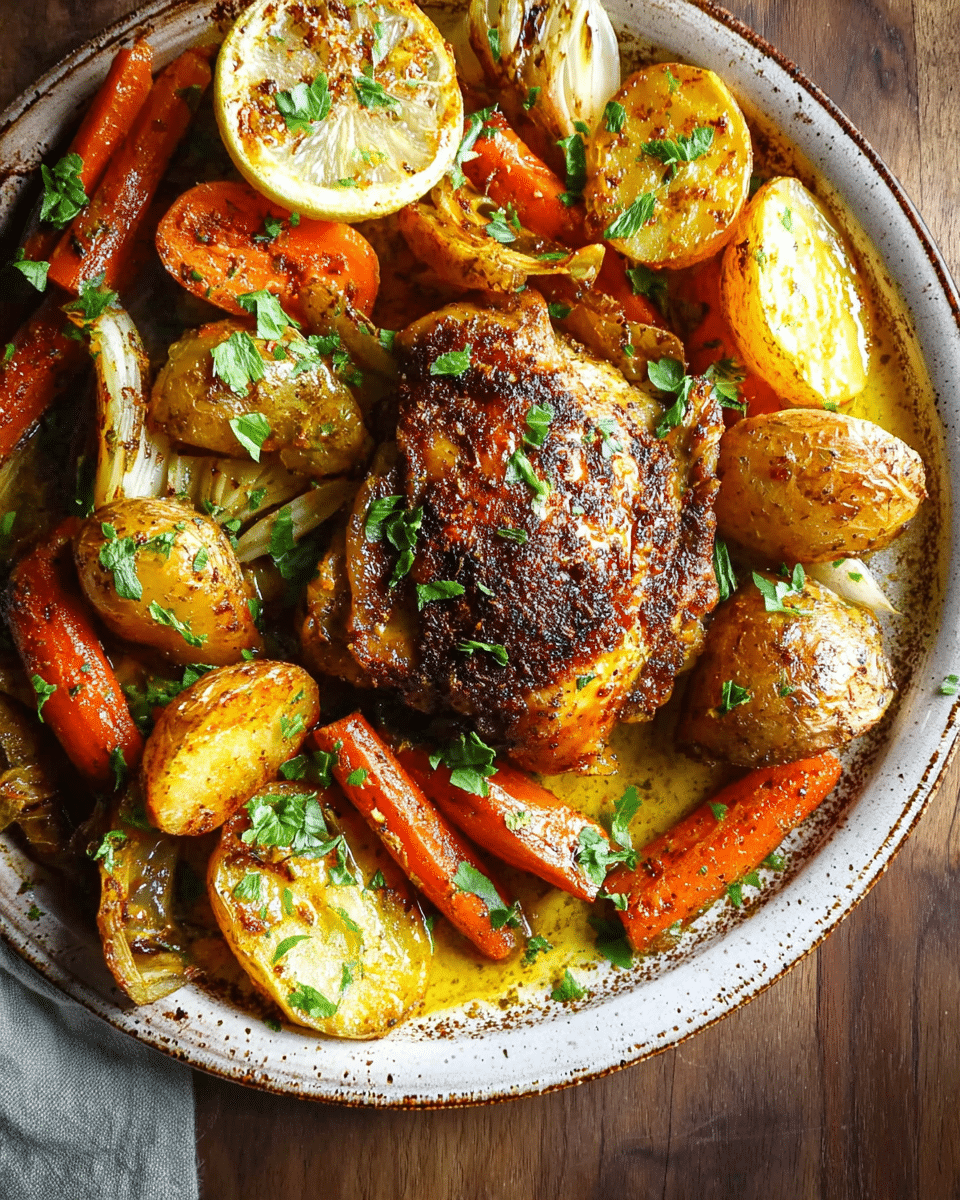Lebanese Baked Chicken with Potatoes