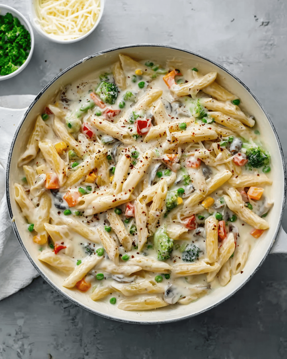 White Sauce Pasta (Bechamel Sauce Pasta)