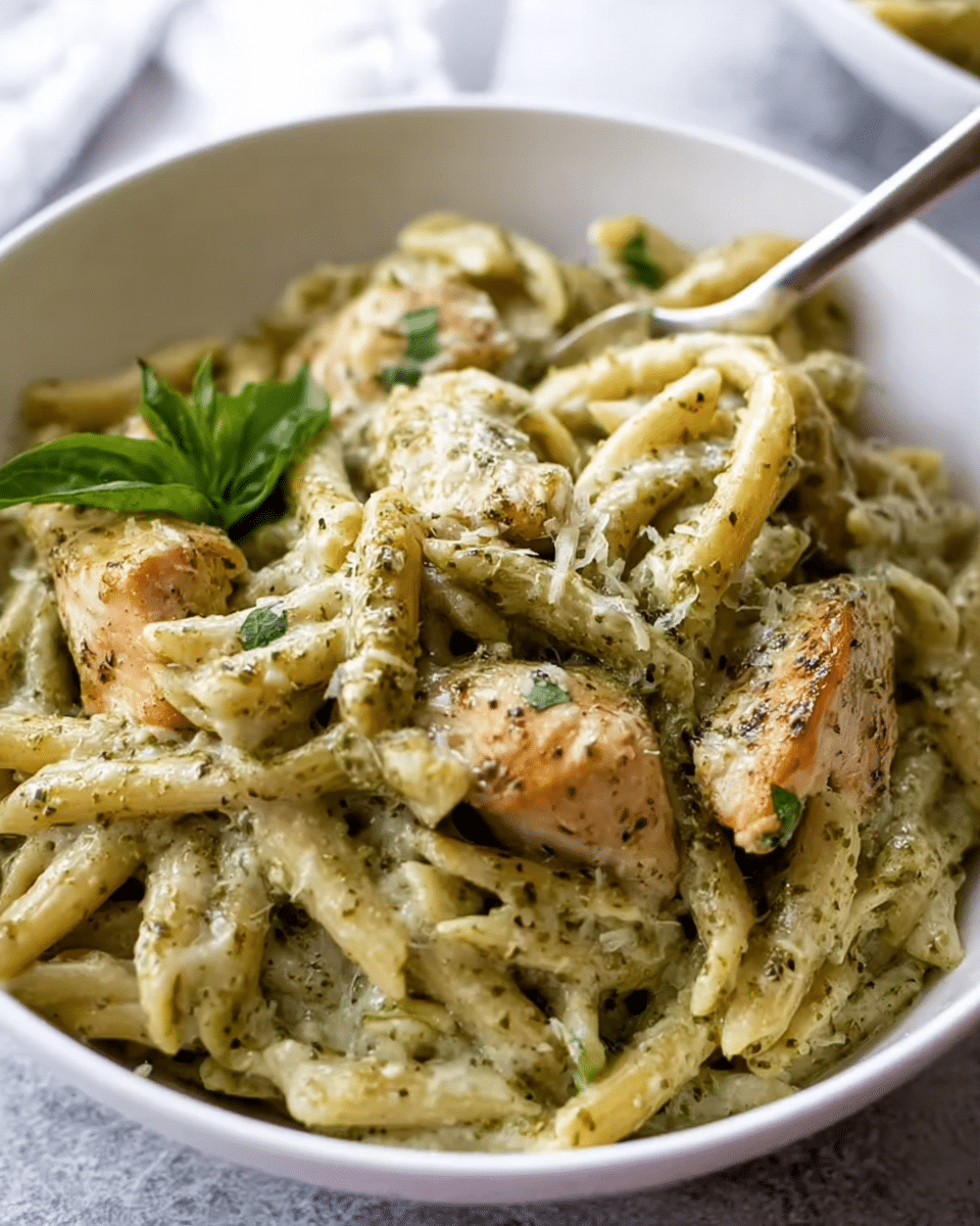 Creamy Chicken Pesto Pasta