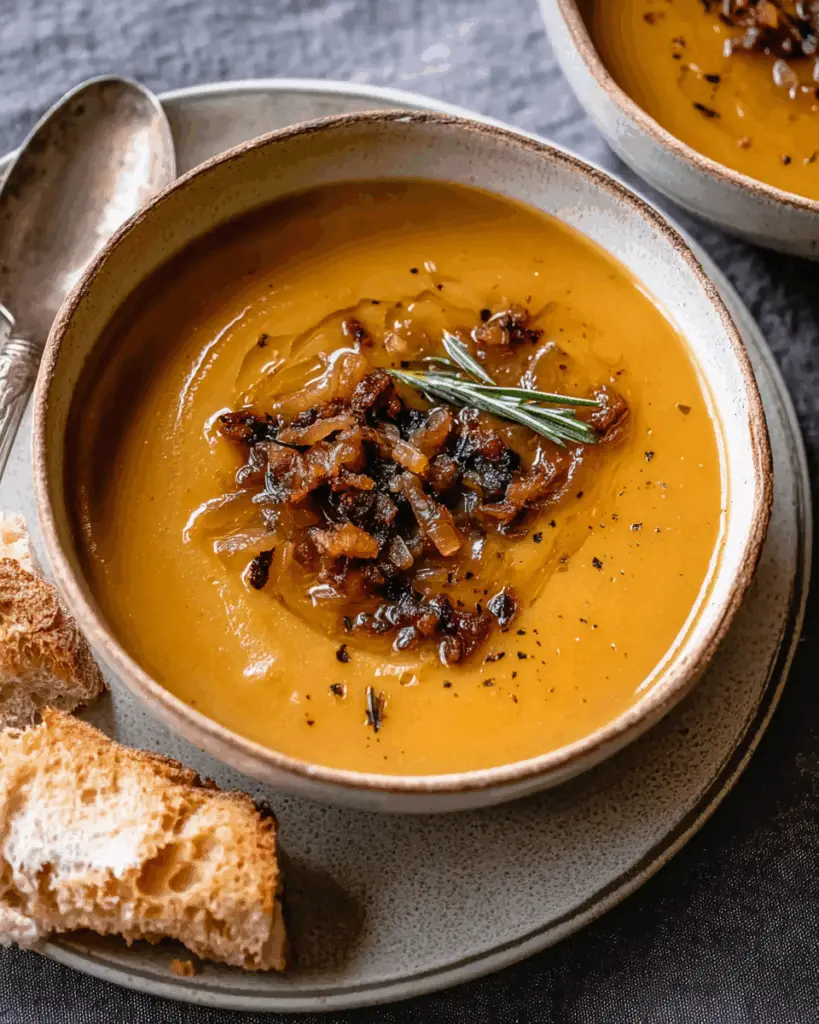 Caramelized Onion Butternut Squash Soup
