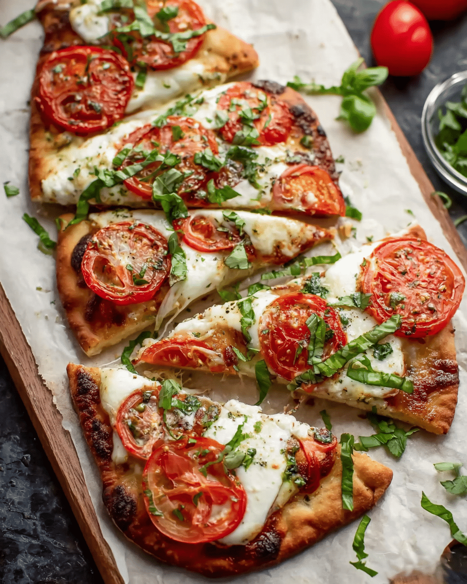 15-Minute Easy Margherita Flatbread Pizza