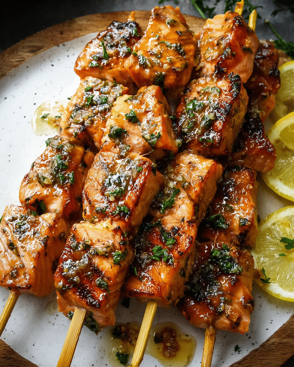 Lemon Garlic Butter Grilled Salmon