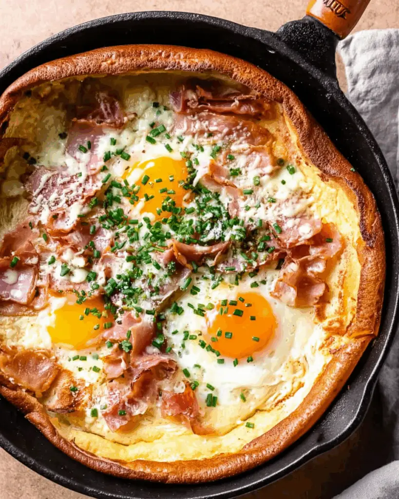 Ham and Cheese Dutch Baby