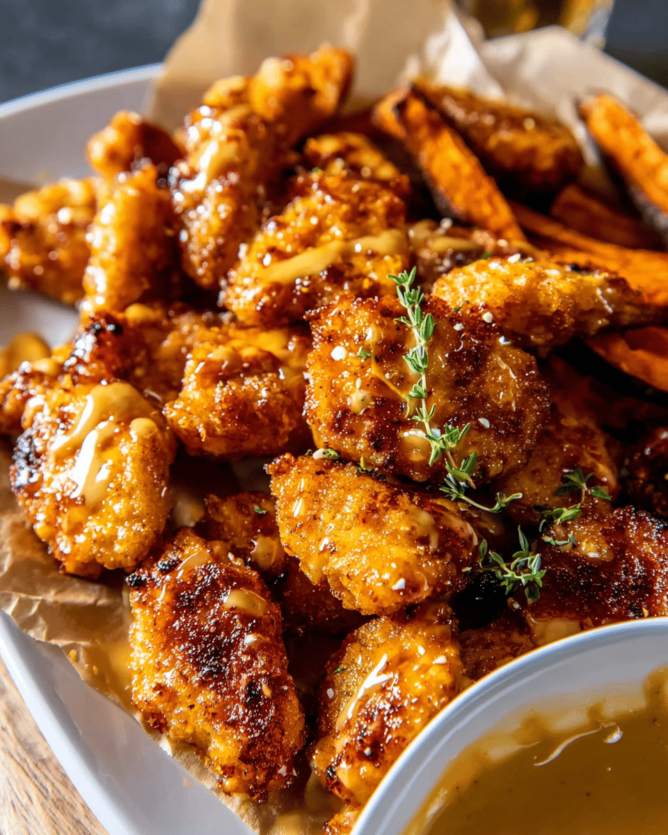 Baked Honey Mustard Boneless Wings
