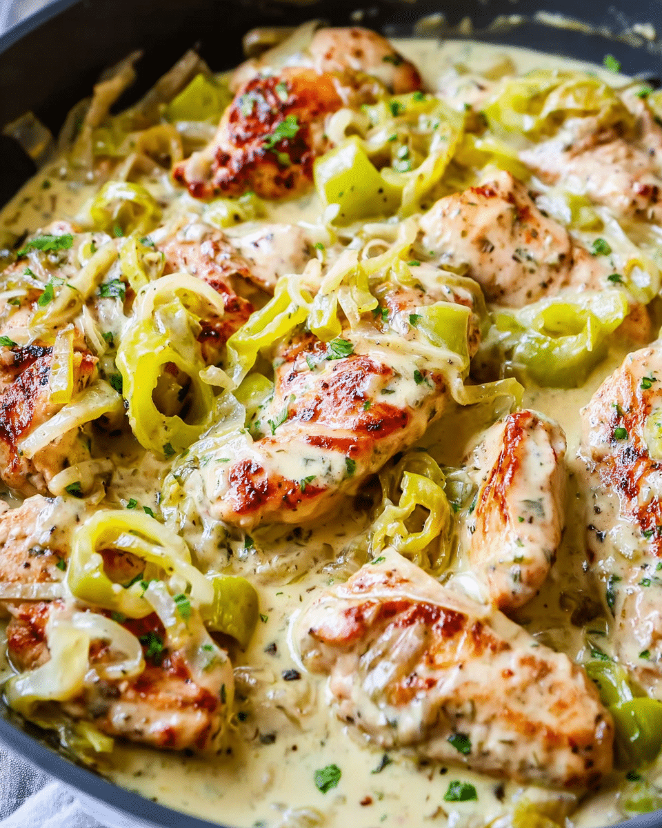 Creamy Pepperoncini Chicken Skillet