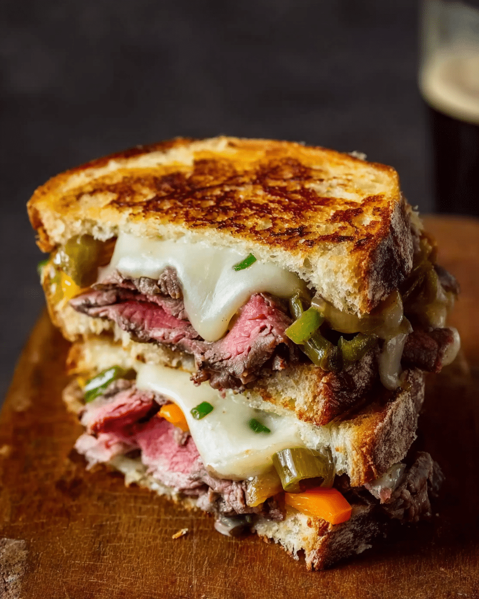 Loaded Grilled Roast Beef Sandwich