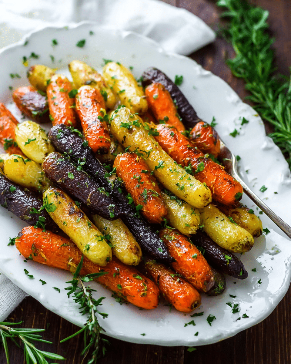 Herb-Roasted Tri-Colored Carrots