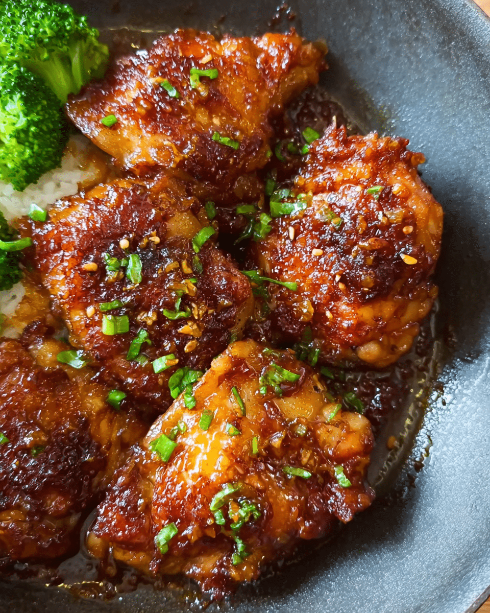Soy Garlic Chicken Thighs