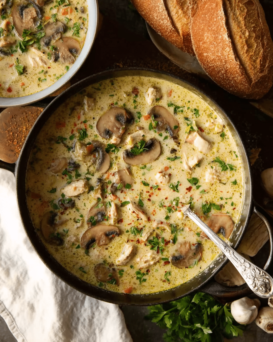 Creamy Chicken and Mushroom Soup
