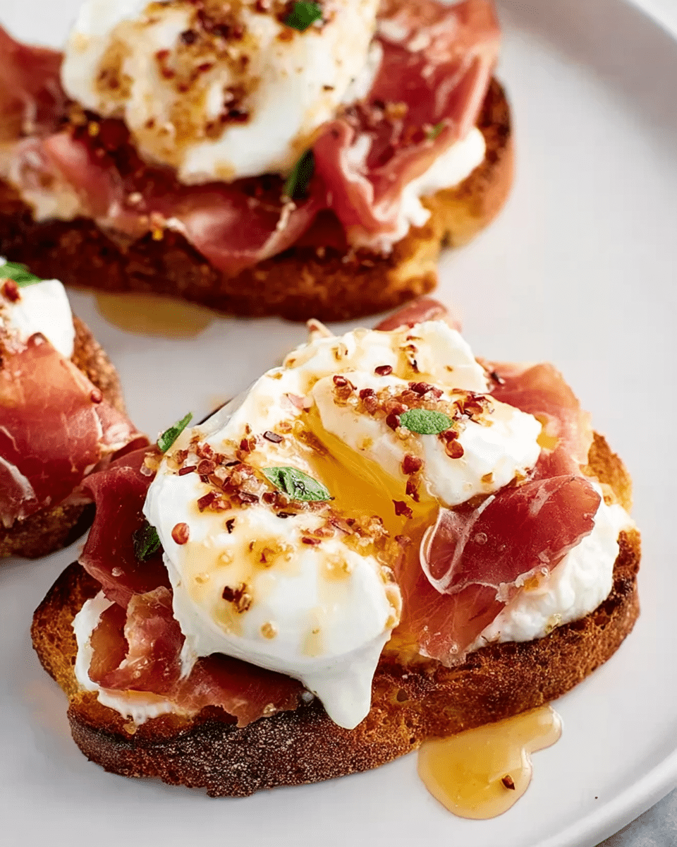 Prosciutto Burrata and Hot Honey Toast