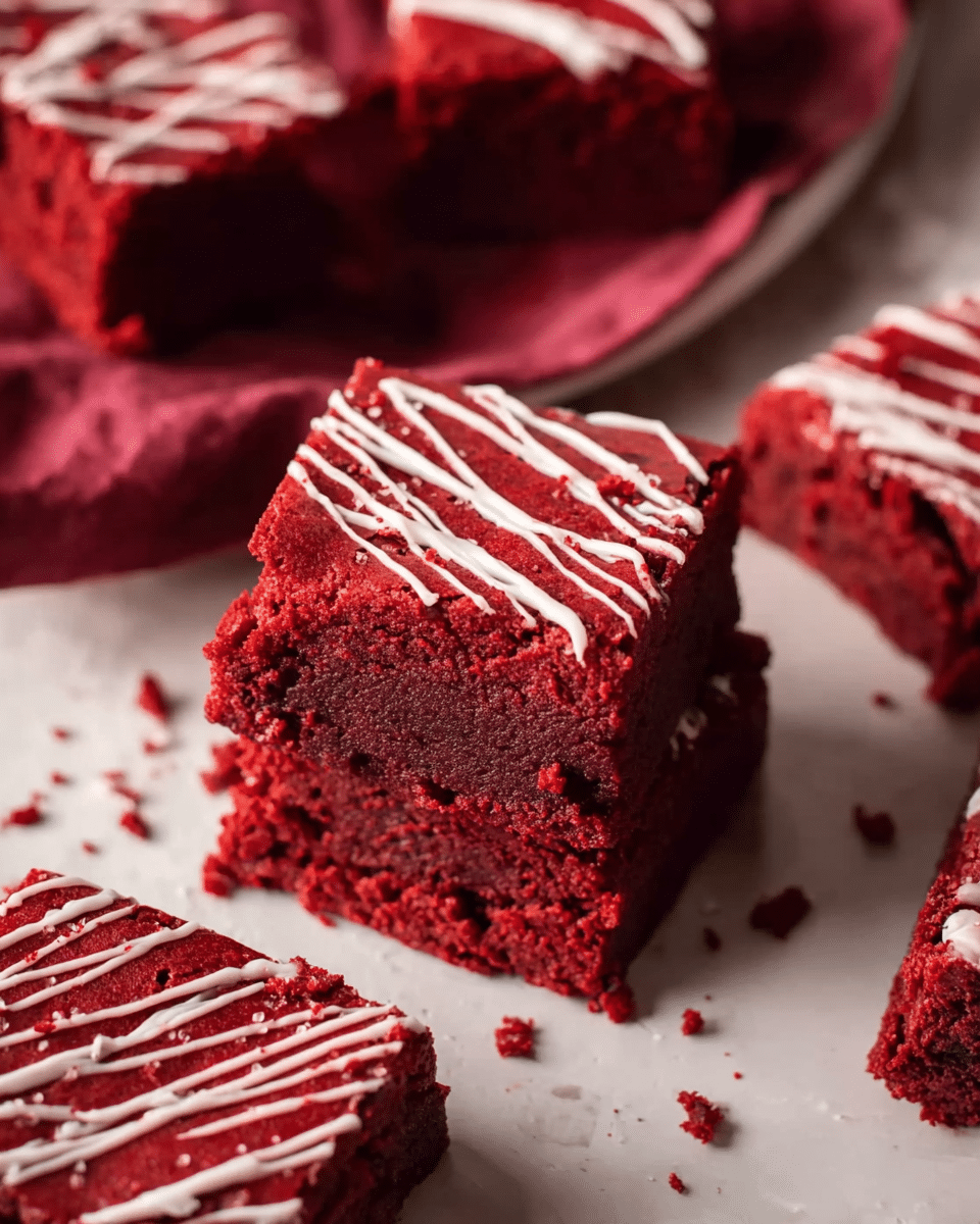 Fudgy Red Velvet Brownies