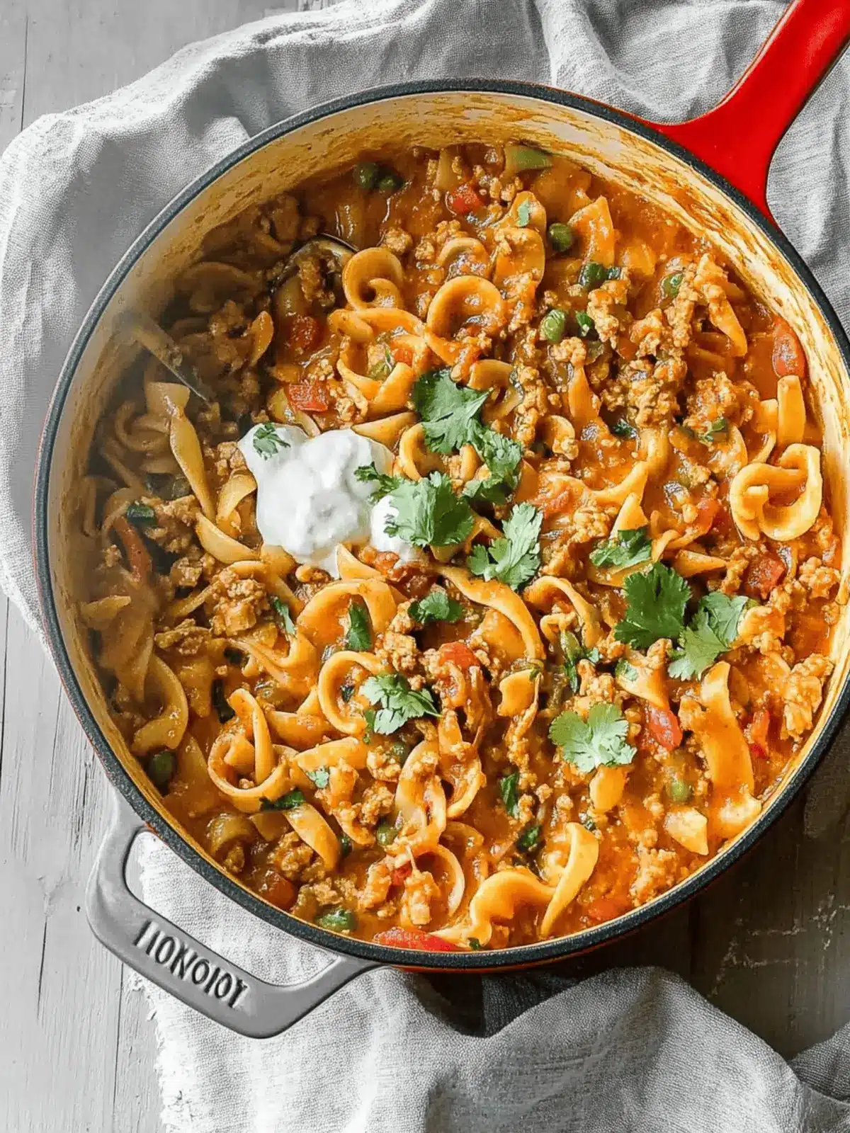One Pot Ground Chicken Fajita Pasta for Effortless Comfort Cooking