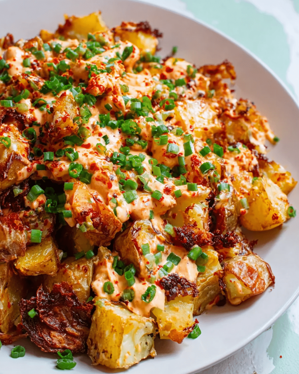 Crispy Gochujang Potato Salad