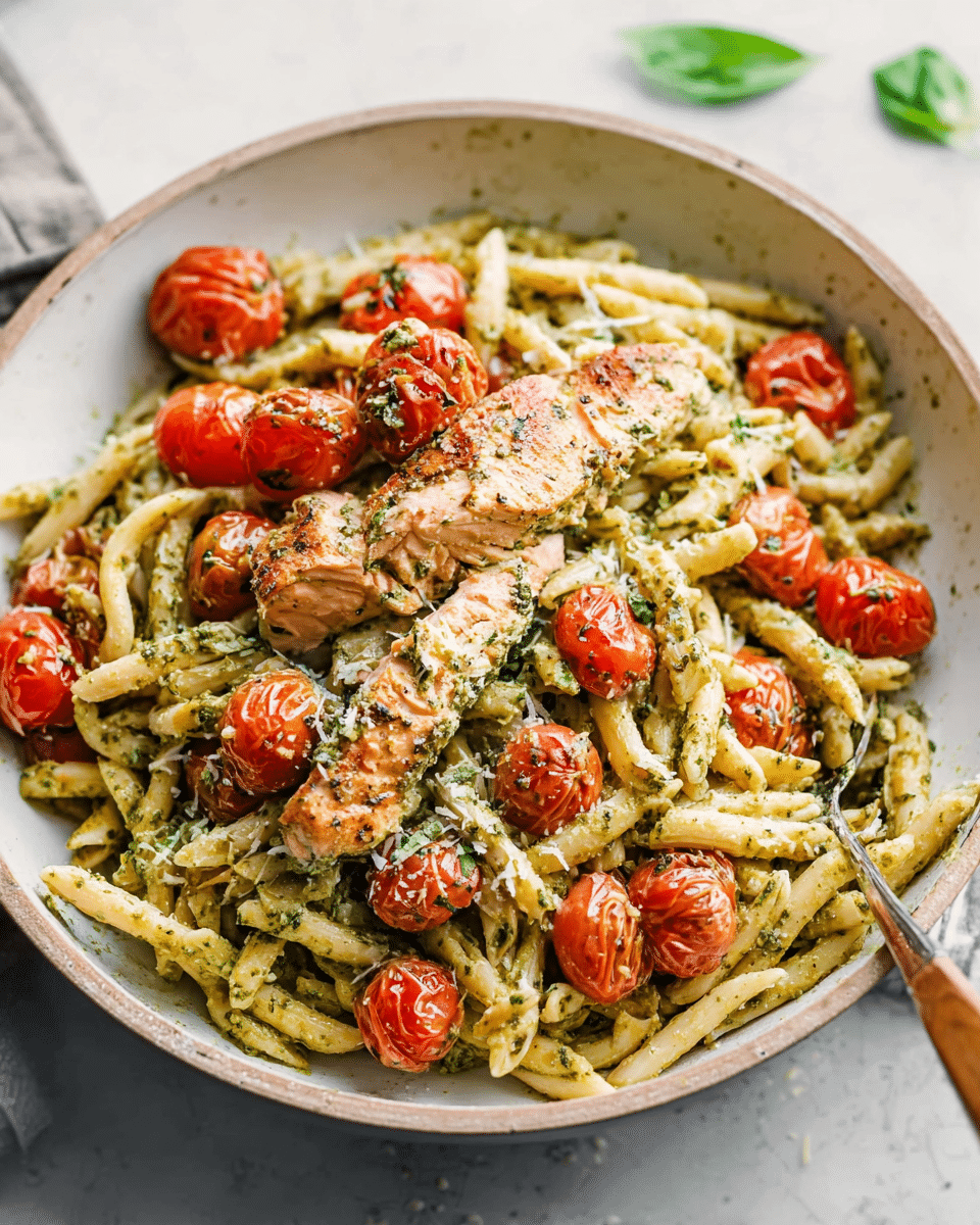 Salmon Pesto Pasta