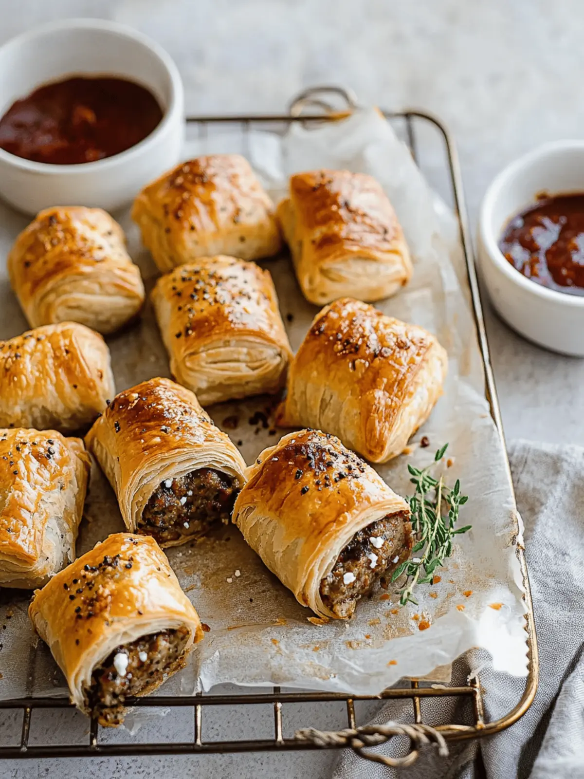 Lamb & Feta Sausage Rolls