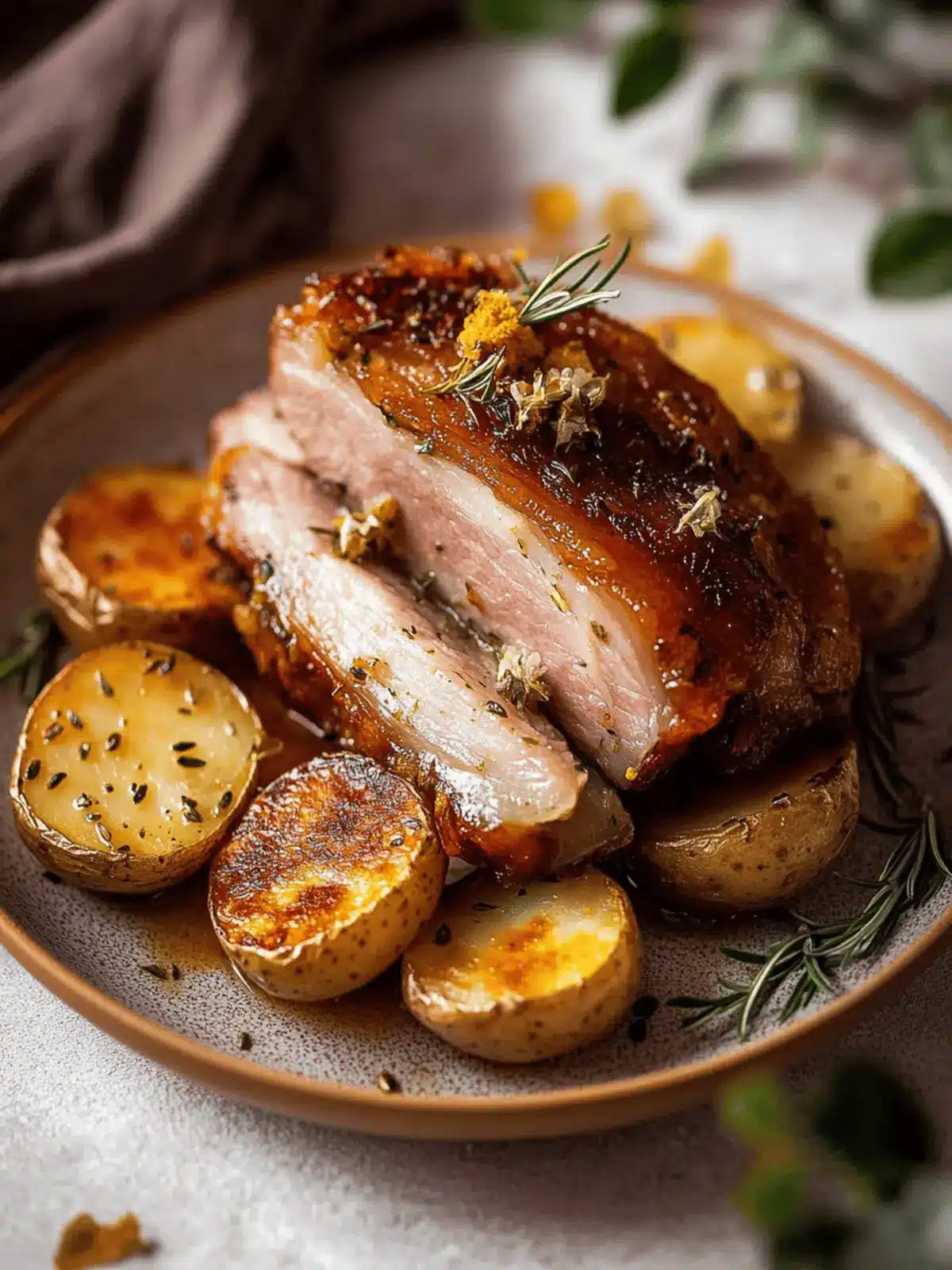 Savory Slow Cooked Pork Belly with Fennel & Confit Potatoes