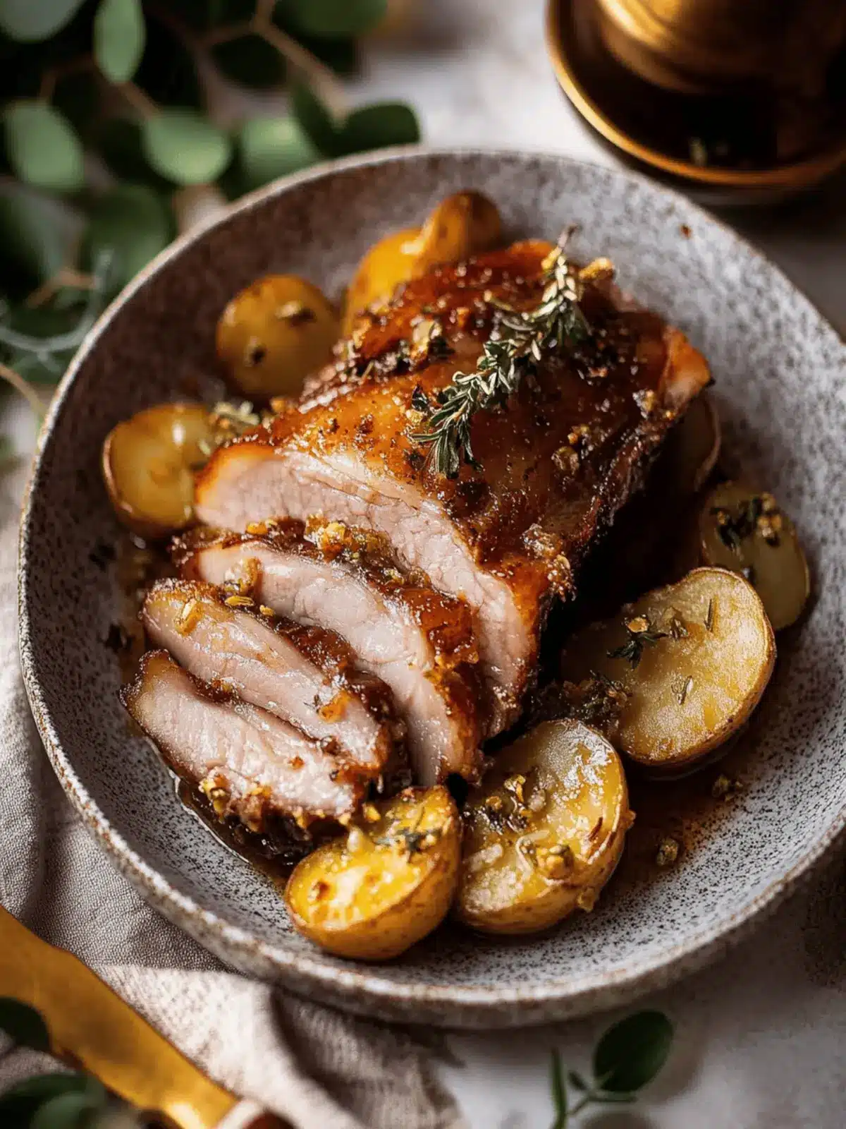 Slow Cooked Pork Belly with Fennel Seeds & Confit Potatoes