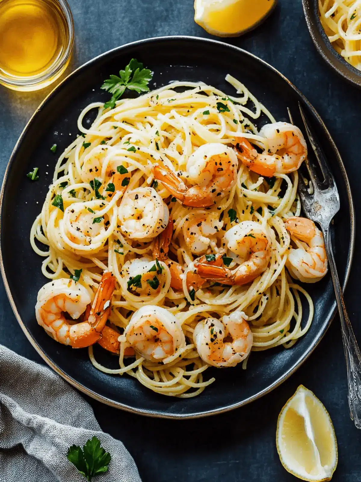 Lemon Garlic Shrimp Pasta