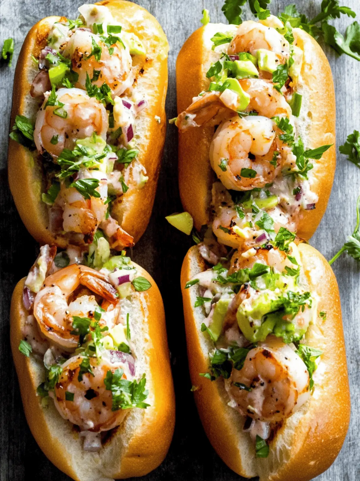 Irresistibly Creamy Grilled Shrimp Rolls on Brioche Buns 4 Irresistibly Creamy Grilled Shrimp Rolls on Brioche Buns