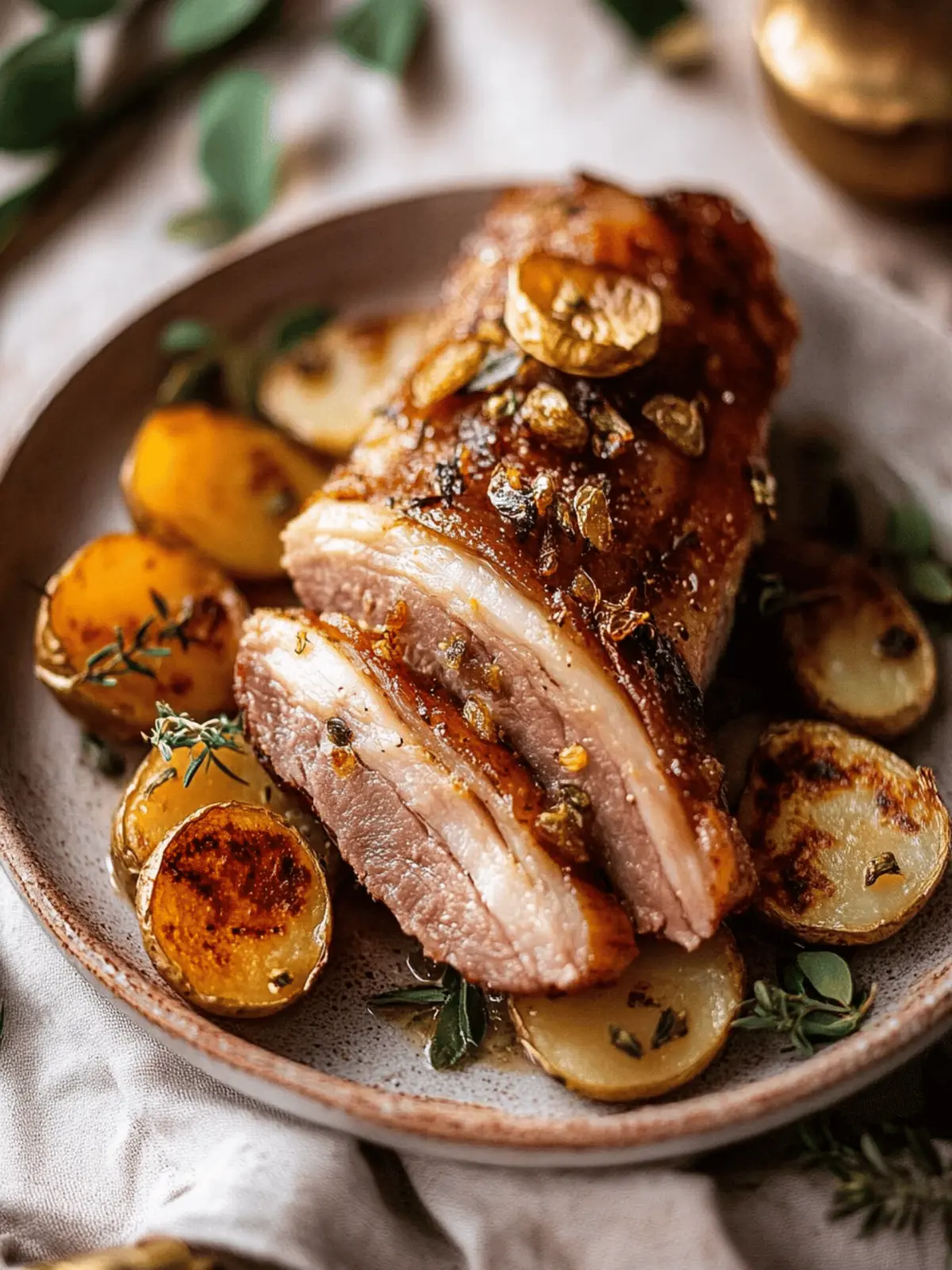 Savory Slow Cooked Pork Belly with Fennel & Confit Potatoes