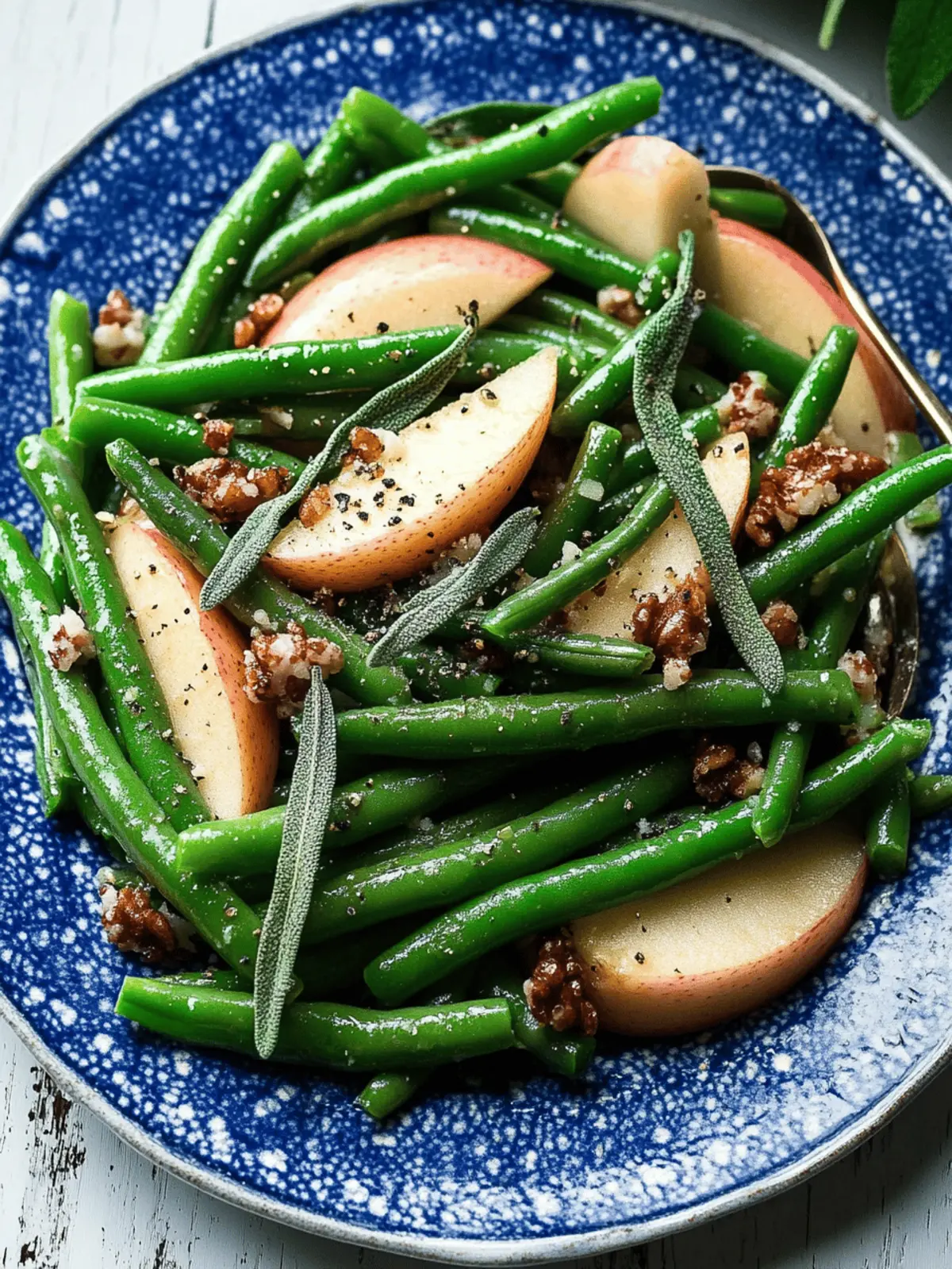 Green Beans with Apples and Sage Butter for Cozy Holiday Vibes 2 Green Beans with Apples and Sage Butter