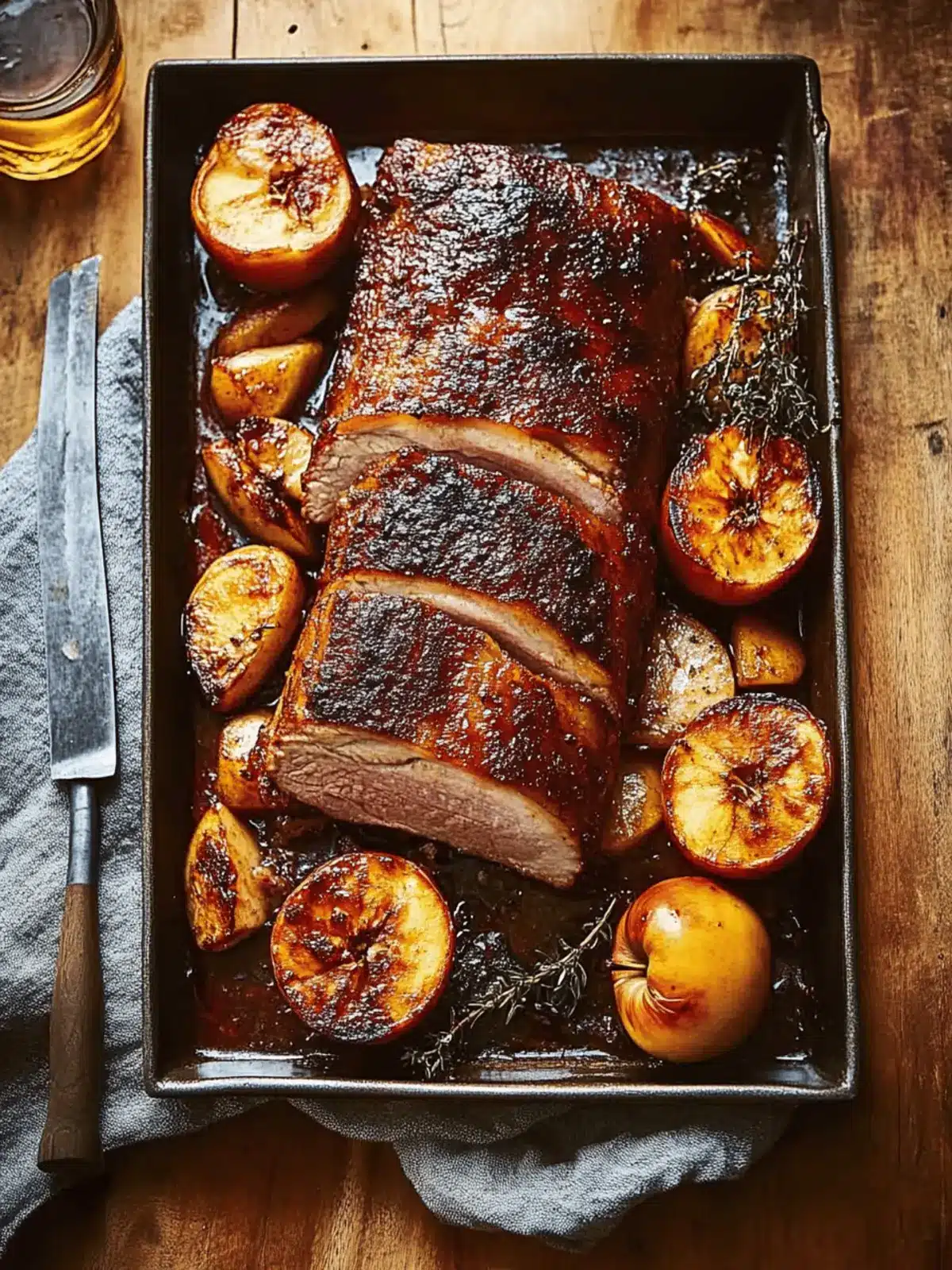 Crispy Pork Belly With Apples