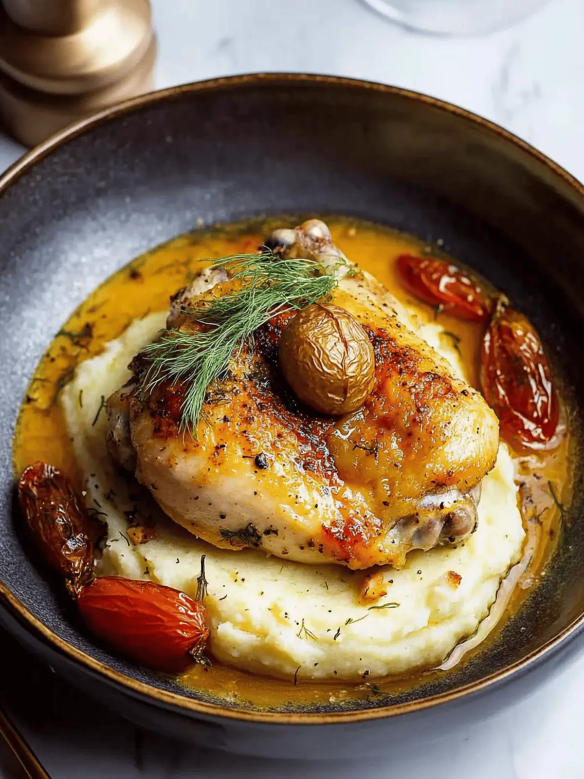 Savory Roast Chicken and Fennel with Creamy Mashed Potatoes 4 Savory Roast Chicken and Fennel with Creamy Mashed Potatoes