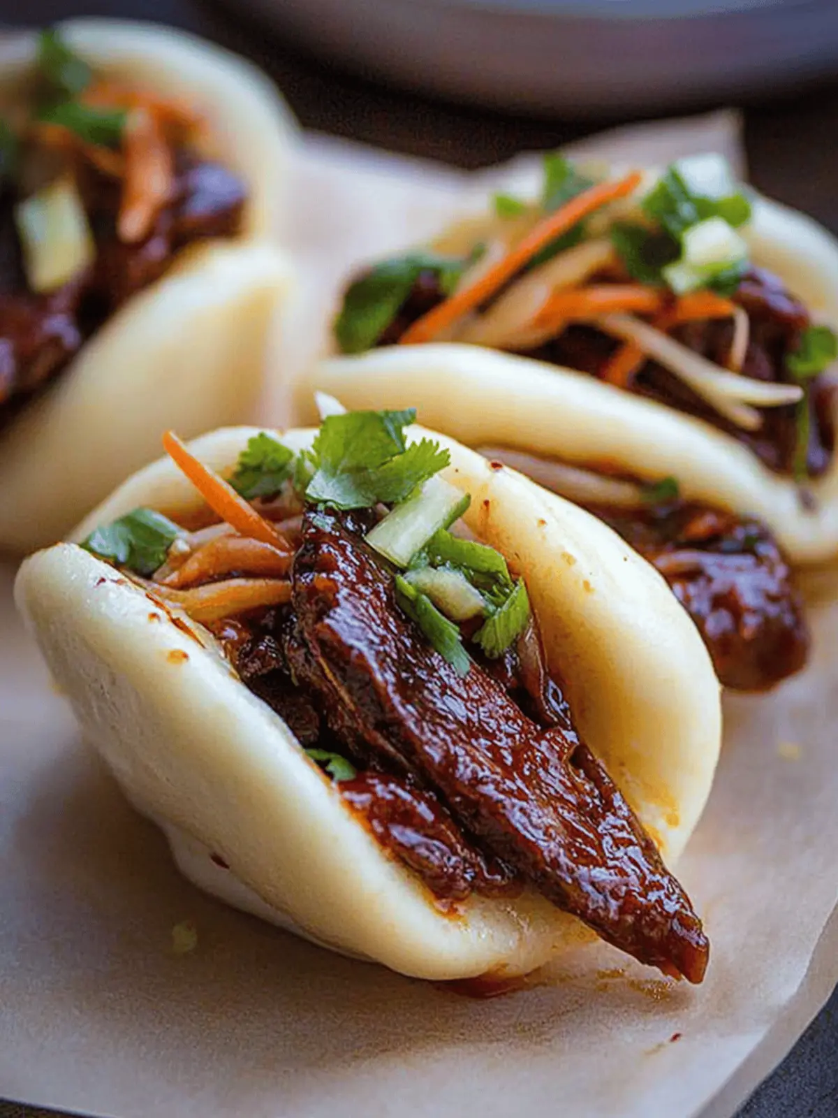 Sticky, Spicy Soy & Ginger Boneless Short Rib Bao Buns Delight