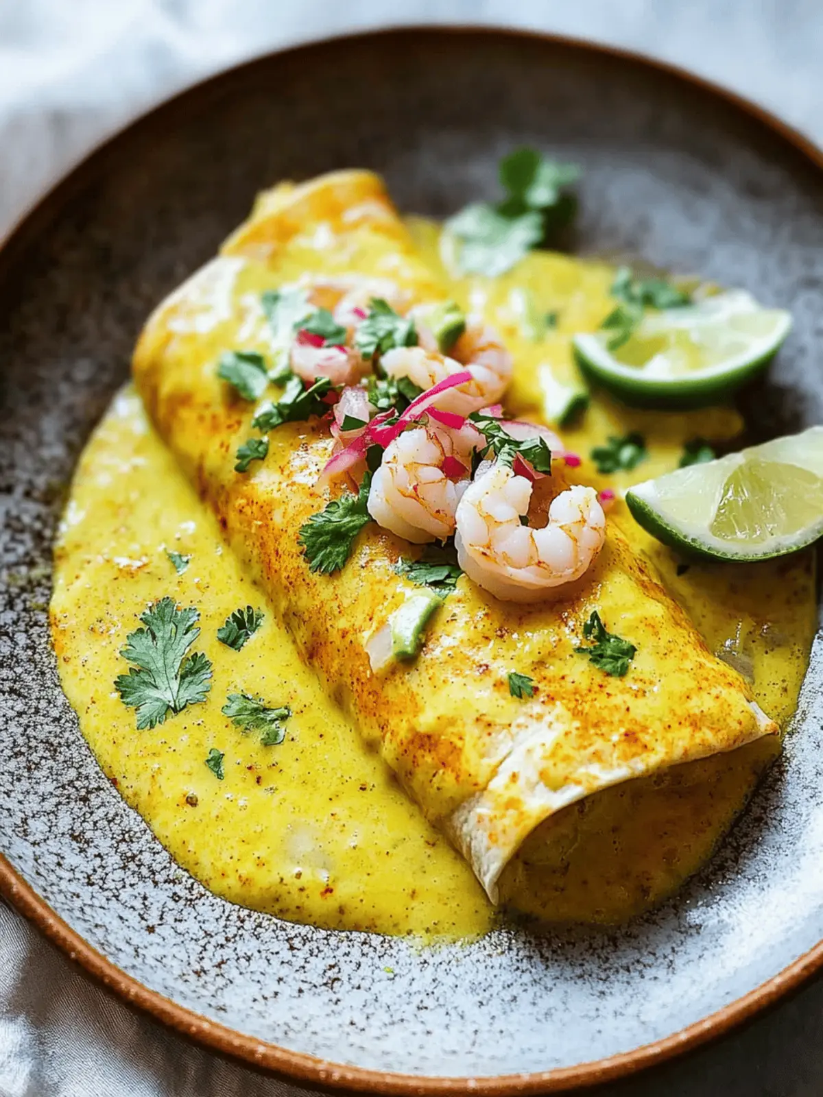 Delicious Shrimp Enchiladas with Bright Yellow Mole Sauce 3 Delicious Shrimp Enchiladas with Bright Yellow Mole Sauce