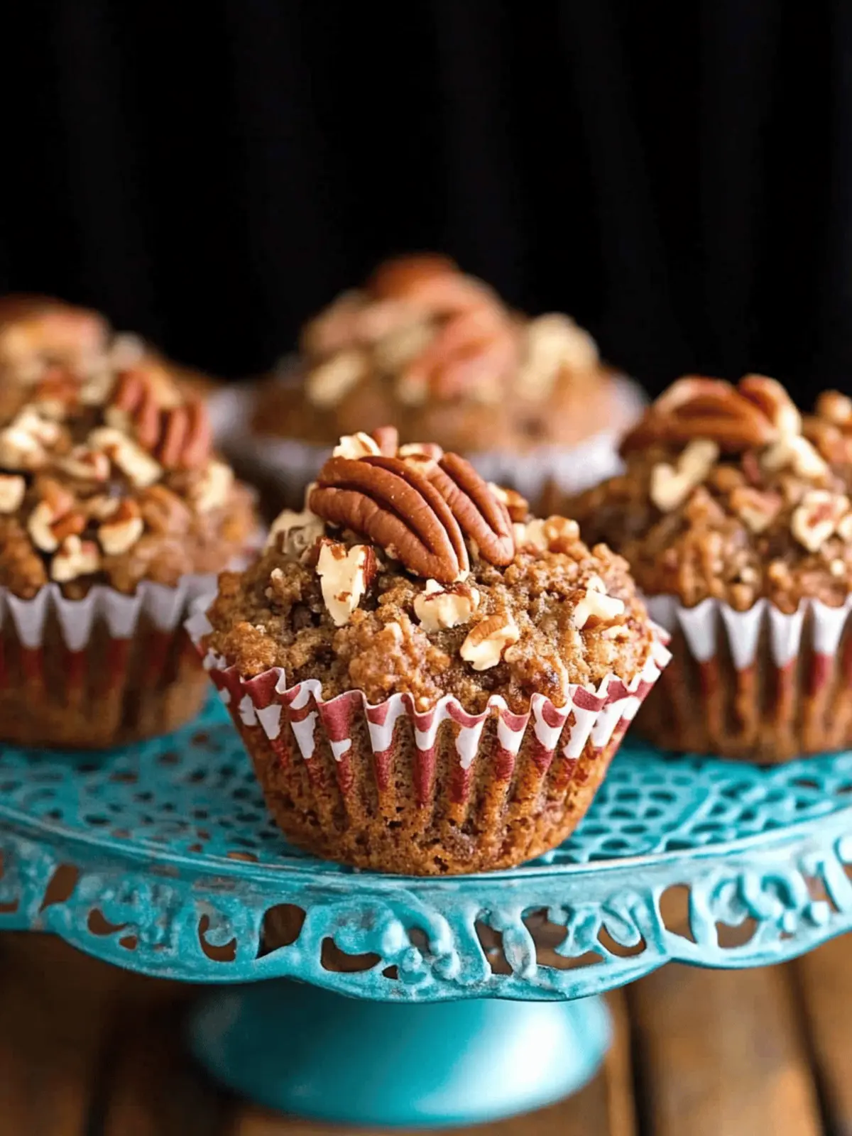 Delicious Morning Glory Muffins with Crunchy Candied Pecan Topping 2 Morning Glory Muffins with Candied Pecan Topping
