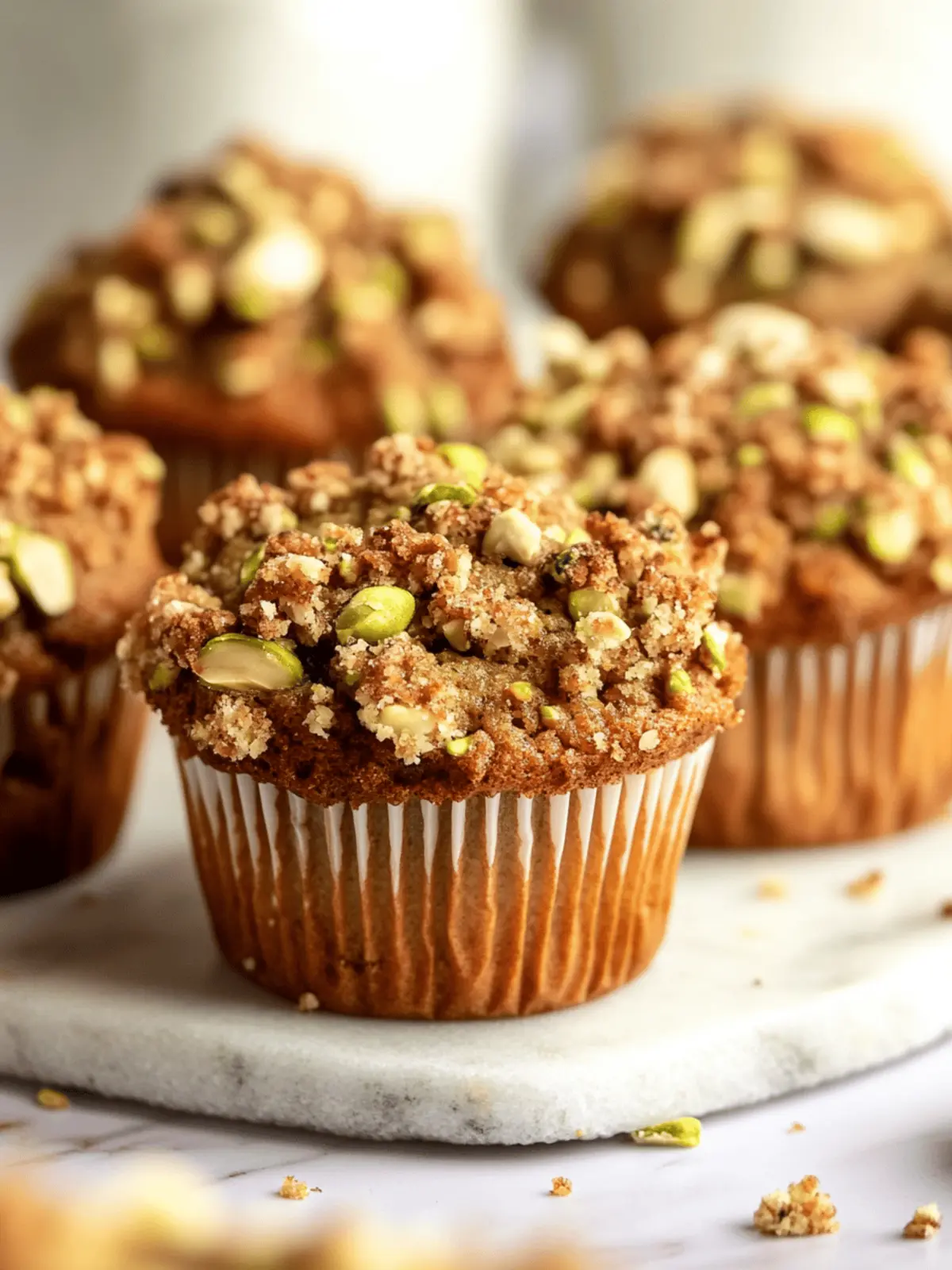 Irresistible Pistachio Muffins With Pistachio Crumble Topping 2 Pistachio Muffins With Pistachio Crumble Topping
