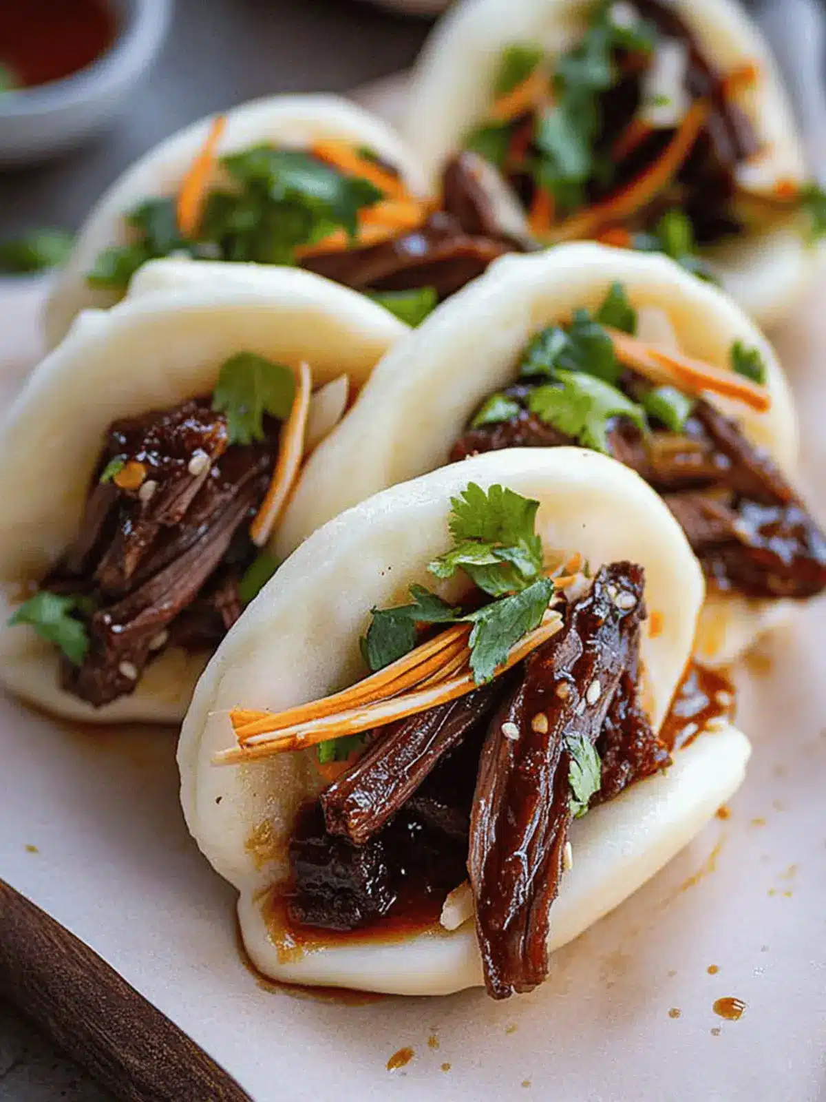 Sticky, Spicy Soy & Ginger Boneless Short Rib Bao Buns Delight