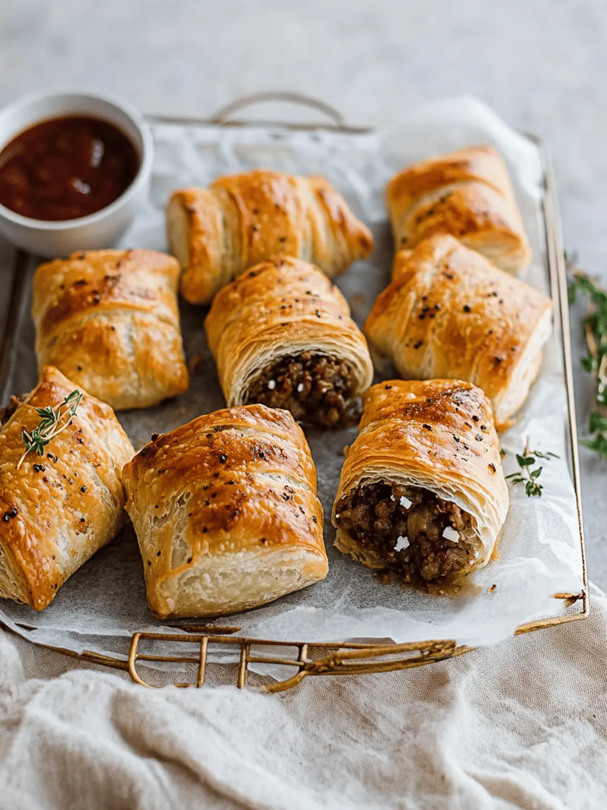 Lamb & Feta Sausage Rolls