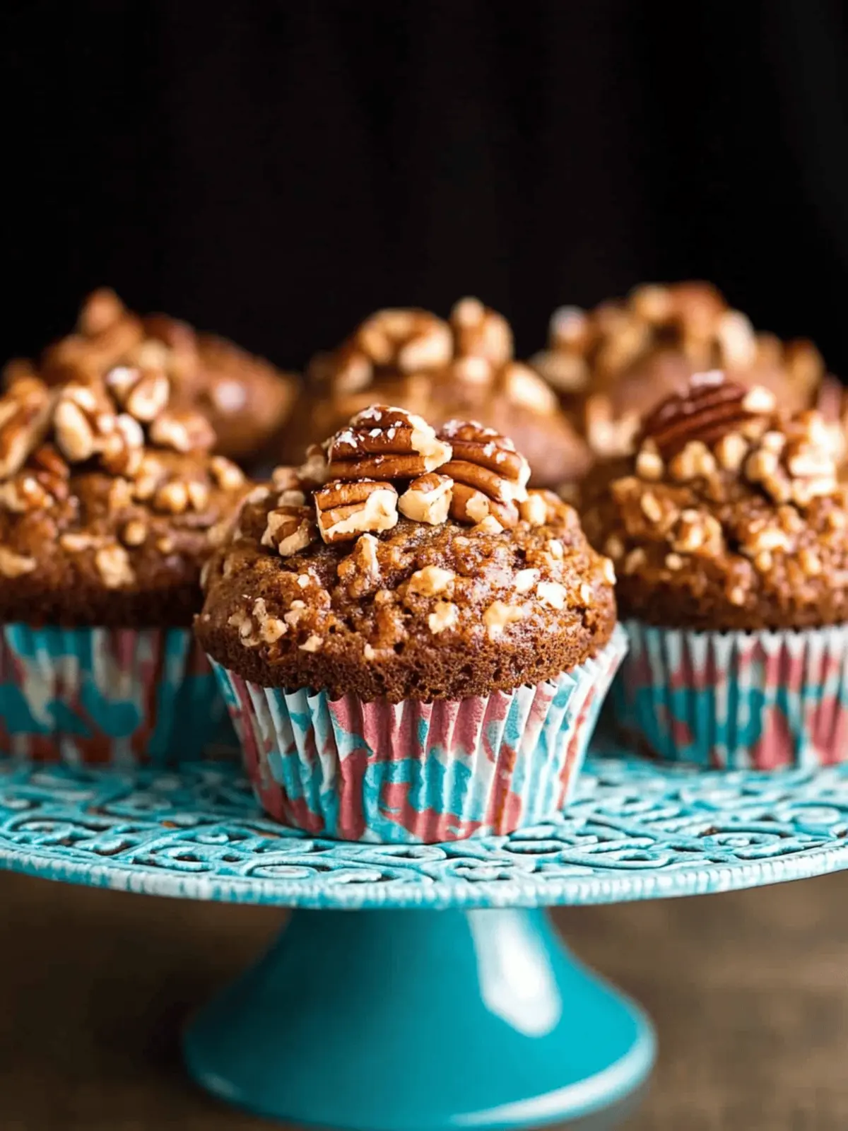 Delicious Morning Glory Muffins with Crunchy Candied Pecan Topping 5 Morning Glory Muffins with Candied Pecan Topping