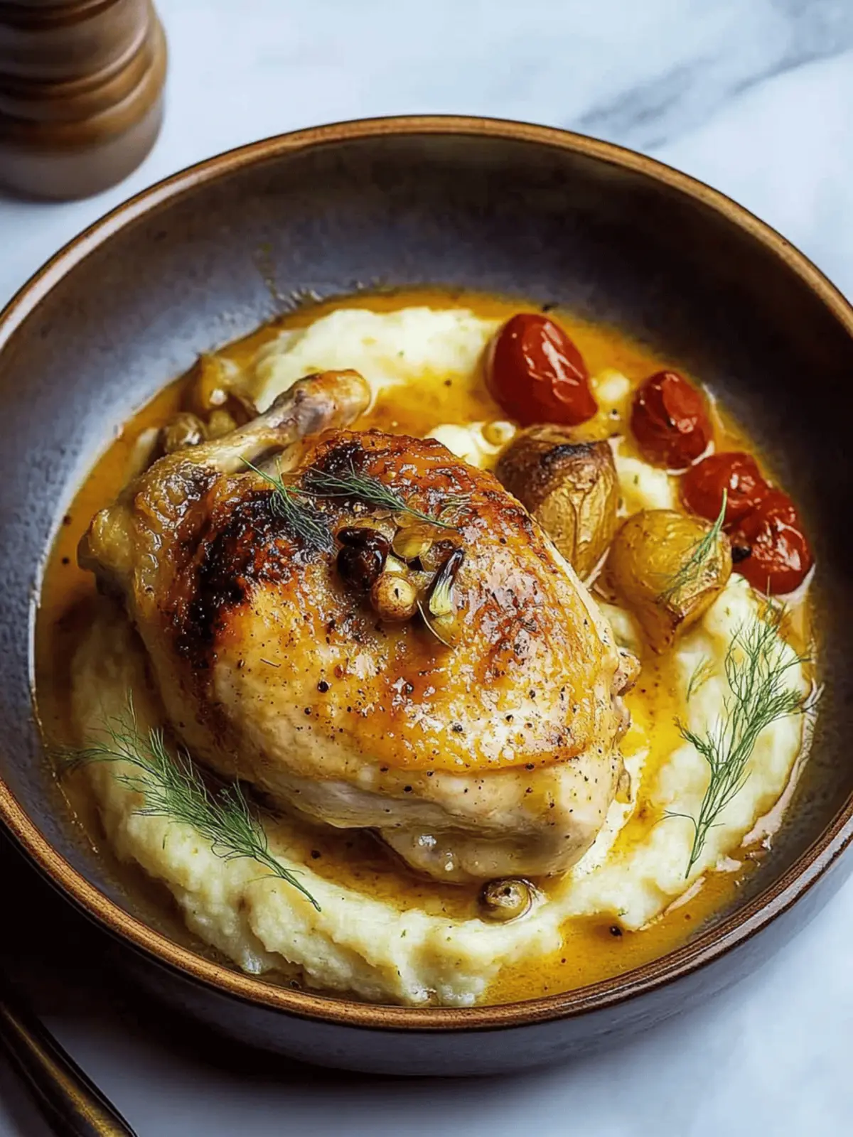 Savory Roast Chicken and Fennel with Creamy Mashed Potatoes 2 Savory Roast Chicken and Fennel with Creamy Mashed Potatoes