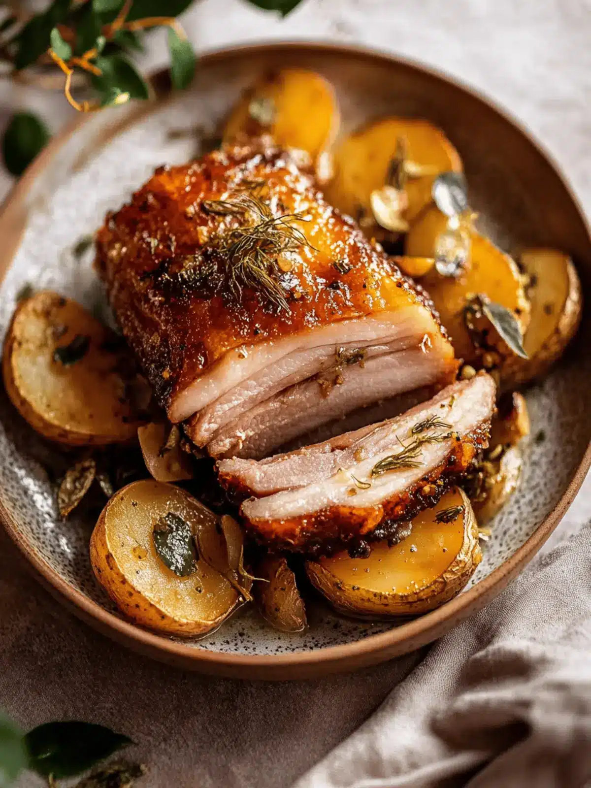 Savory Slow Cooked Pork Belly with Fennel & Confit Potatoes