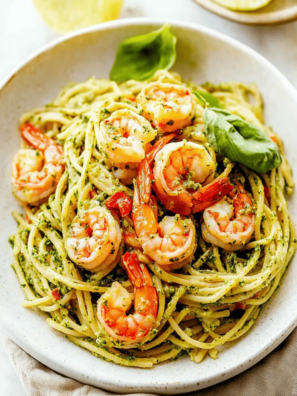 25-Minute Shrimp Pesto Pasta