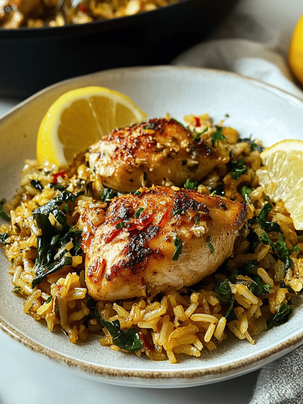 One Pan Greek Lemon Chicken and Rice Skillet for Busy Nights 4 One Pan Greek Lemon Chicken and Rice Skillet