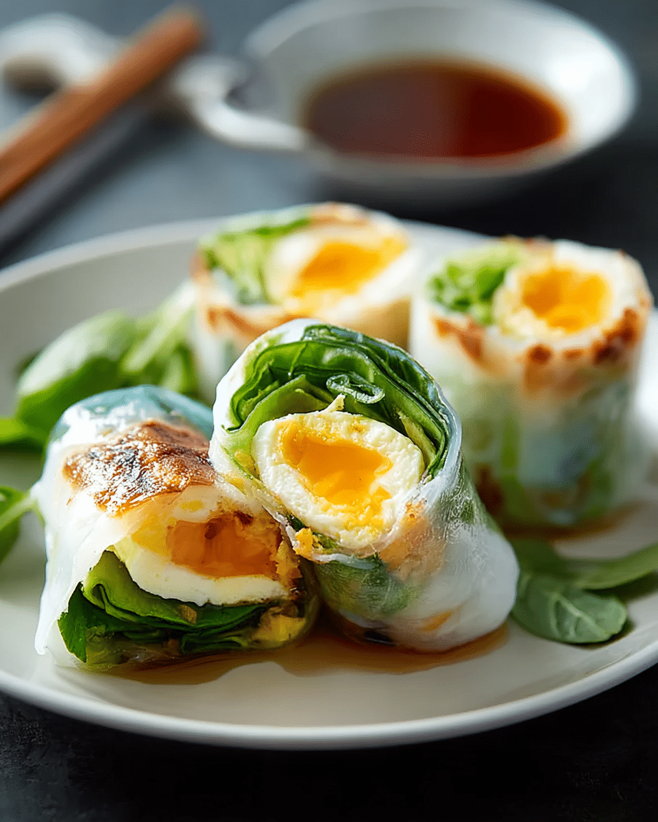 Crispy Rice Paper Egg Wraps